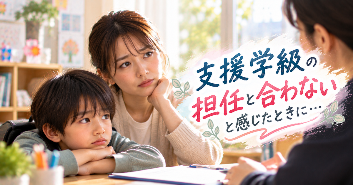 支援学級の担任と合わないと感じたときの具体的な対処法｜相談先や家庭でのケア、担任交代の判断までわかる