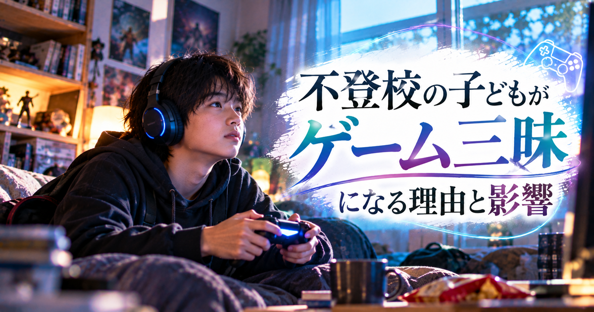 不登校の子どもがゲーム三昧になる理由や影響｜親が今すぐできる正しい対応と解決策
